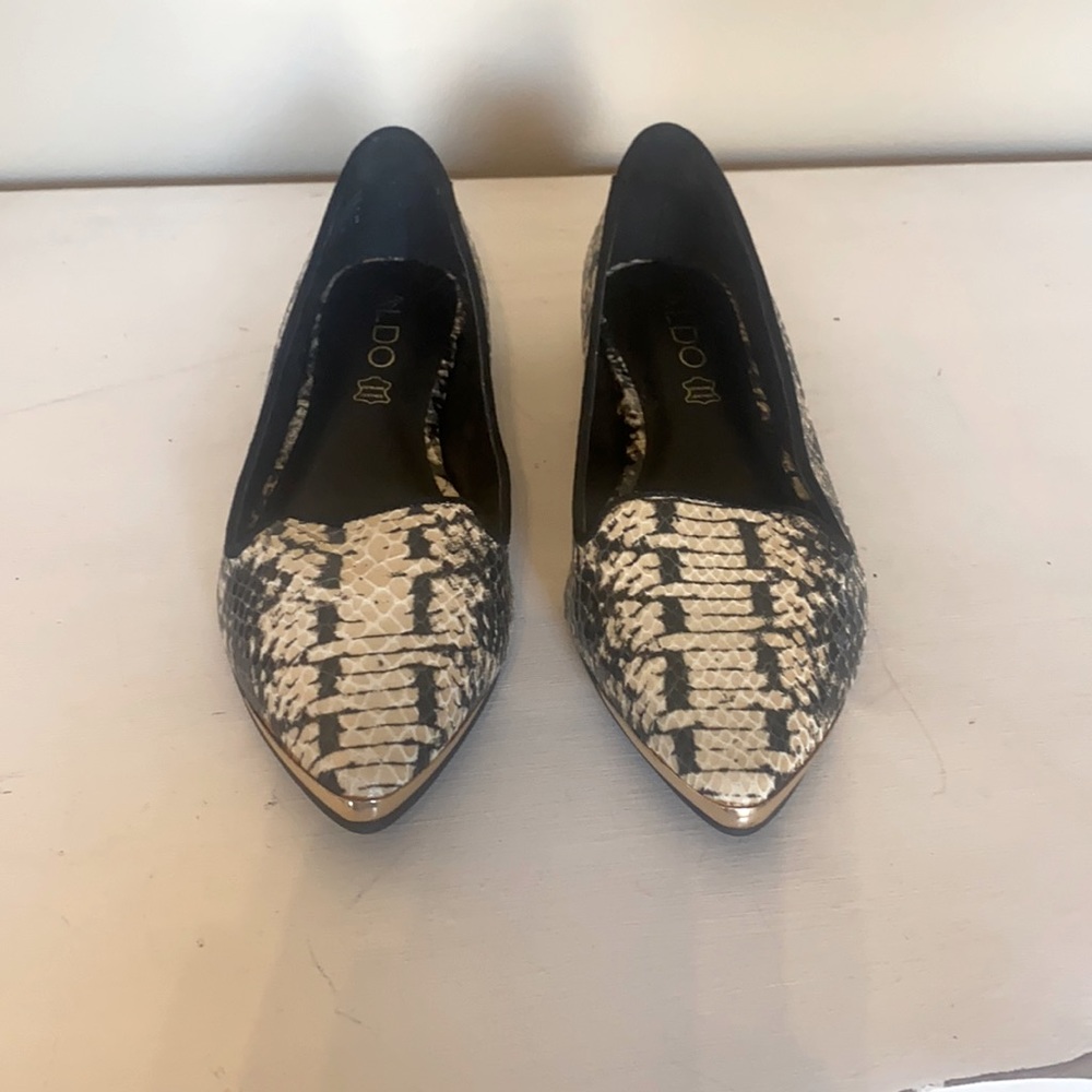 Also snake skin flats